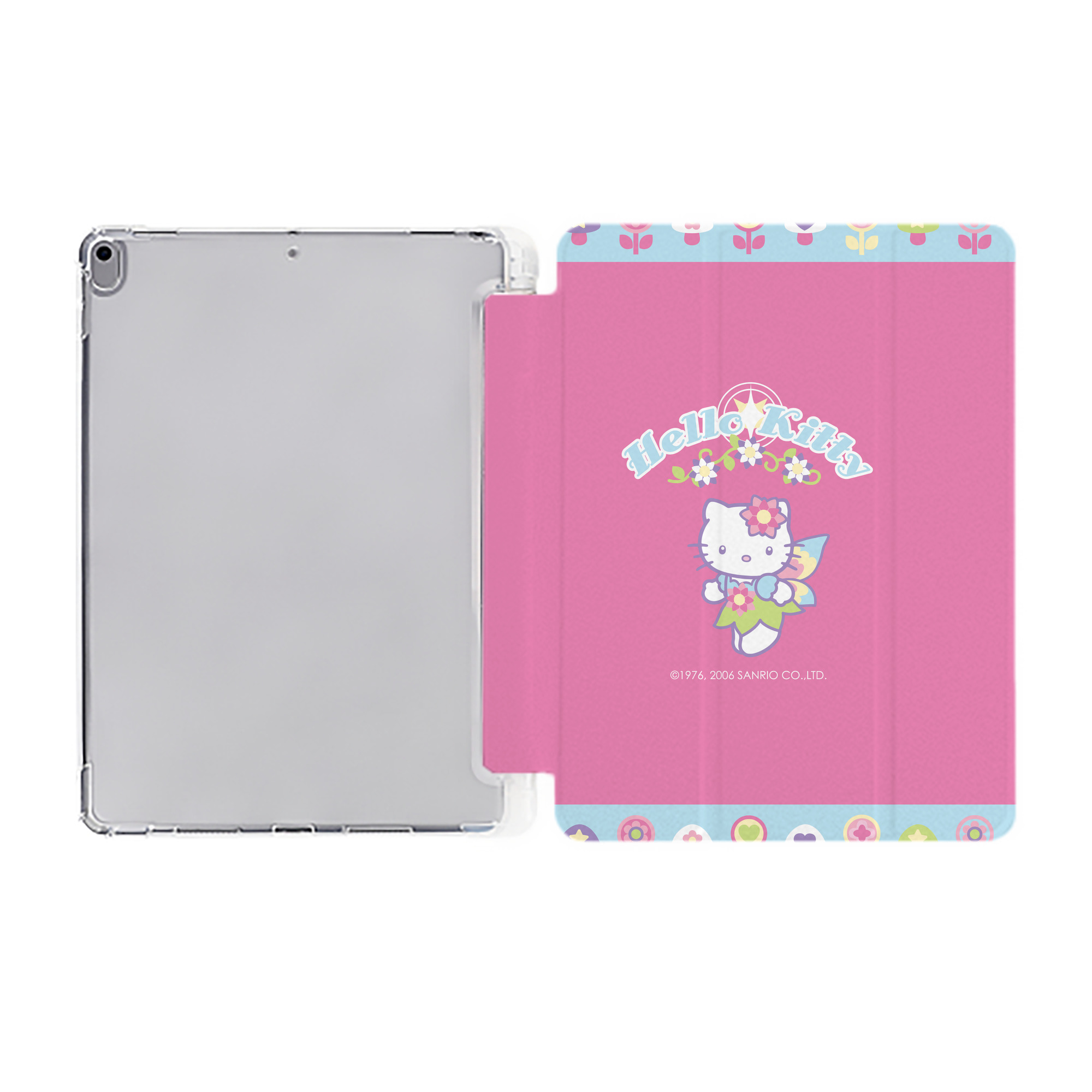 （画像用） Hello Kitty ハローキティ IPad ケース ペン収納付き 三つ折りスタンド PUレザー×シリコン 対応機種9.5/10.5/10.9インチ